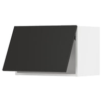 METOD - Wall cabinet horizontal, white/Nickebo matt anthracite, 60x40 cm - best price from Maltashopper.com 69498813