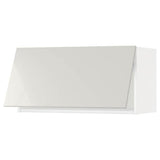 METOD wall cabinet horizontal, white/Ringhult light grey, 80x40 cm