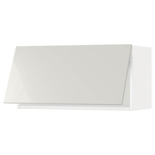 METOD - Wall cabinet horizontal, white/Ringhult light grey, 80x40 cm