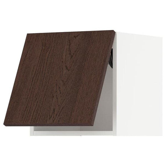METOD - Wall cabinet horizontal, white/Sinarp brown , 40x40 cm - best price from Maltashopper.com 79404687
