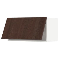 METOD - Wall cabinet horizontal, white/Sinarp brown , 80x40 cm - best price from Maltashopper.com 29404703