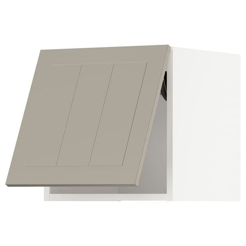 METOD - Wall cabinet horizontal, white/Stensund beige, 40x40 cm
