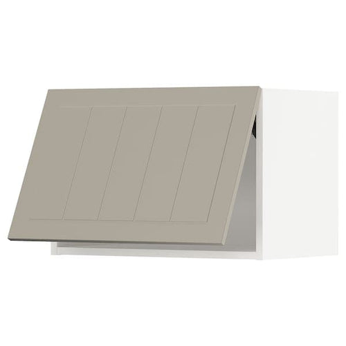 METOD - Wall cabinet horizontal, white/Stensund beige , 60x40 cm
