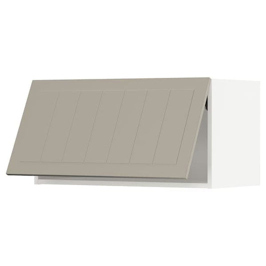 Ikea METOD - Wall cabinet horizontal, white/Stensund beige, 80x40 cm