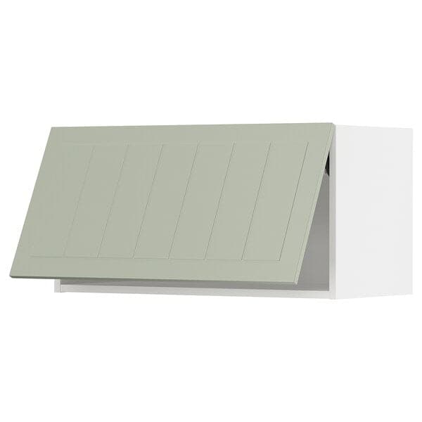 METOD - Wall cabinet horizontal, white/Stensund light green, 80x40 cm - best price from Maltashopper.com 29487048