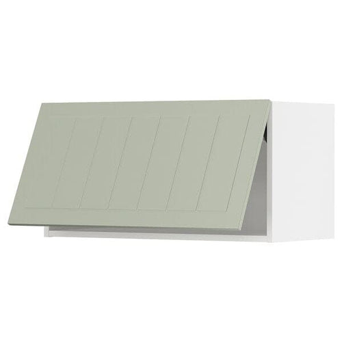 METOD - Wall cabinet horizontal, white/Stensund light green, 80x40 cm