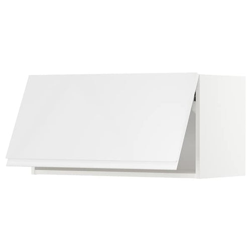 METOD - Wall cabinet horizontal, white/Voxtorp high-gloss/white, 80x40 cm