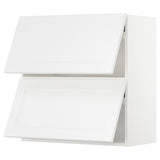 METOD wall cabinet horizontal w 2 doors, white/Axstad matt white, 80x80 cm