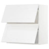 METOD - Wall cabinet horizontal w 2 doors, white/Axstad matt white, 80x80 cm - best price from Maltashopper.com 69392029