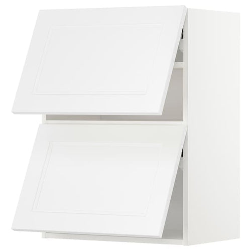 METOD - Wall cabinet horizontal w 2 doors, white/Axstad matt white, 60x80 cm