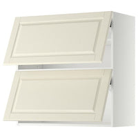 METOD - Wall cabinet horizontal w 2 doors, white/Bodbyn off-white , 80x80 cm - best price from Maltashopper.com 39391984