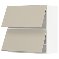 METOD - Wall cabinet horizontal w 2 doors, white/Havstorp beige , 80x80 cm - best price from Maltashopper.com 69426492