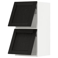 METOD - Wall cabinet horizontal w 2 doors, white/Lerhyttan black stained , 40x80 cm - best price from Maltashopper.com 69393038