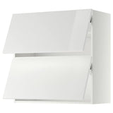 METOD wall cabinet horizontal w 2 doors, white/Ringhult white, 80x80 cm