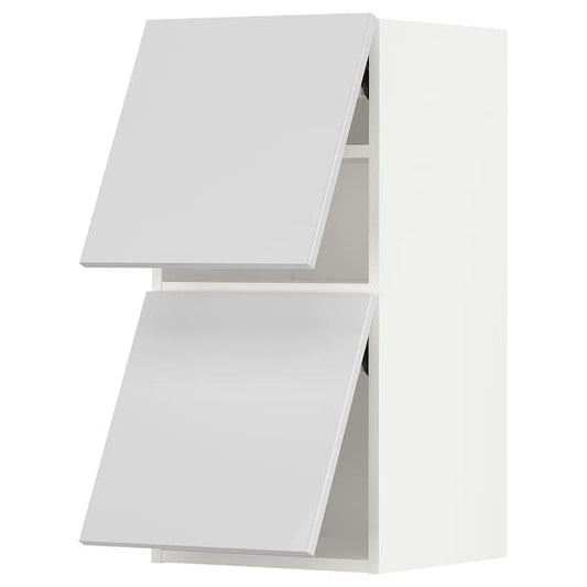 Ikea METOD - Wall cabinet horizontal w 2 doors, white/Ringhult white, 40x80 cm
