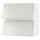 METOD wall cabinet horizontal w 2 doors, white/Ringhult light grey, 80x80 cm