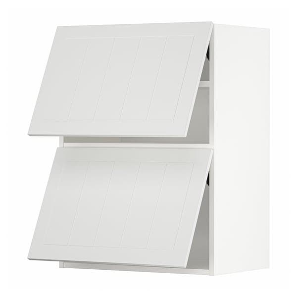 Ikea METOD - Wall cabinet horizontal w 2 doors, white/Stensund white, 60x80 cm