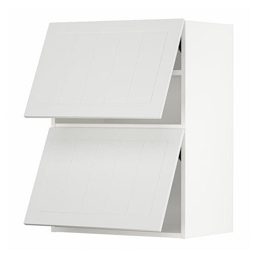 METOD - Wall cabinet horizontal w 2 doors, white/Stensund white, 60x80 cm