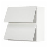 METOD wall cabinet horizontal w 2 doors, white/Stensund white, 80x80 cm