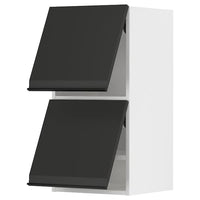 METOD - Wall cabinet horizontal w 2 doors, white/Upplöv matt anthracite , 40x80 cm - best price from Maltashopper.com 59493788