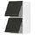 METOD - Wall cabinet horizontal w 2 doors, white/Upplöv matt anthracite , 40x80 cm