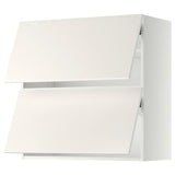 METOD wall cabinet horizontal w 2 doors, white/Veddinge white, 80x80 cm