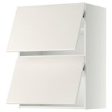 METOD wall cabinet horizontal w 2 doors, white/Veddinge white, 60x80 cm