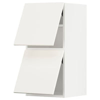 METOD - Wall cabinet horizontal w 2 doors, white/Veddinge white, 40x80 cm - best price from Maltashopper.com 79393052
