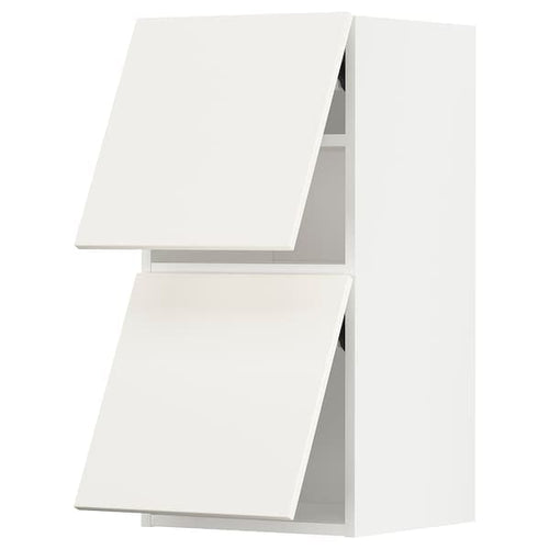 METOD - Wall cabinet horizontal w 2 doors, white/Veddinge white, 40x80 cm