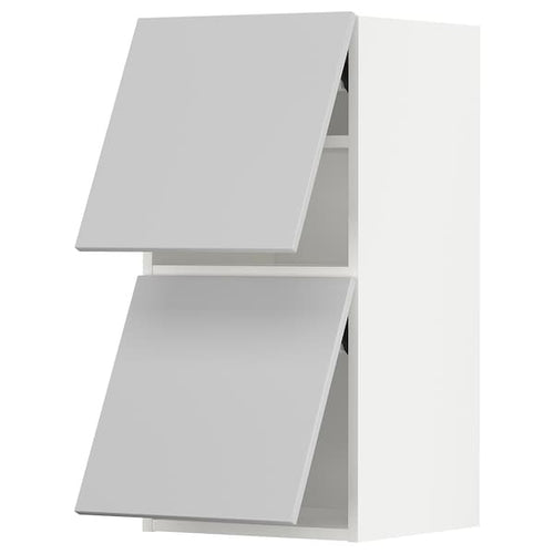 METOD - Wall cabinet horizontal w 2 doors, white/Veddinge grey, 40x80 cm