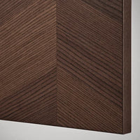 METOD - Wall cabinet horizontal w 2 doors, black Hasslarp/brown patterned, 40x80 cm - best price from Maltashopper.com 29401573