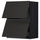 METOD - METOD Wall cabinet horizontal w 2 doors, black/Nickebo matt anthracite, 60x80 cm
