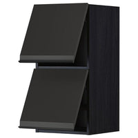 METOD - Wall cabinet horizontal w 2 doors, black/Upplöv matt anthracite, 40x80 cm - best price from Maltashopper.com 19495280