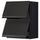 METOD - Wall cabinet horizontal w 2 doors, black/Upplöv matt anthracite , 60x80 cm