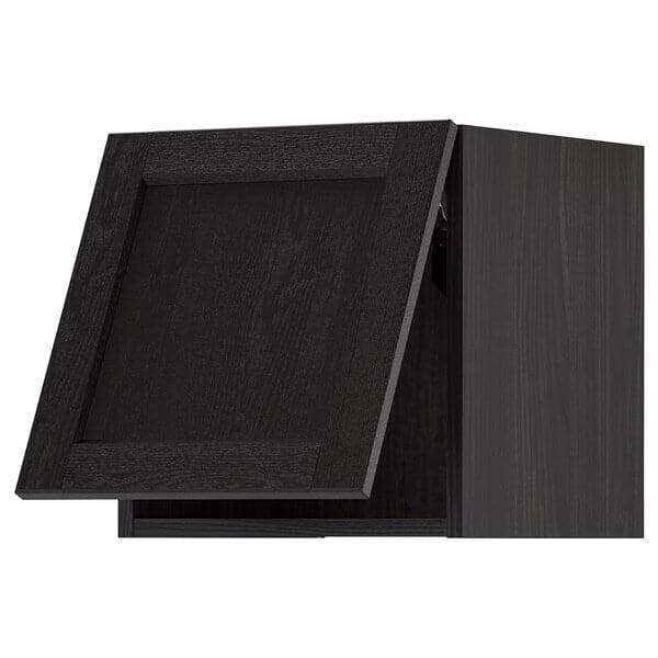 Ikea METOD - Wall cabinet horizontal, black/Lerhyttan black stained, 40x40 cm