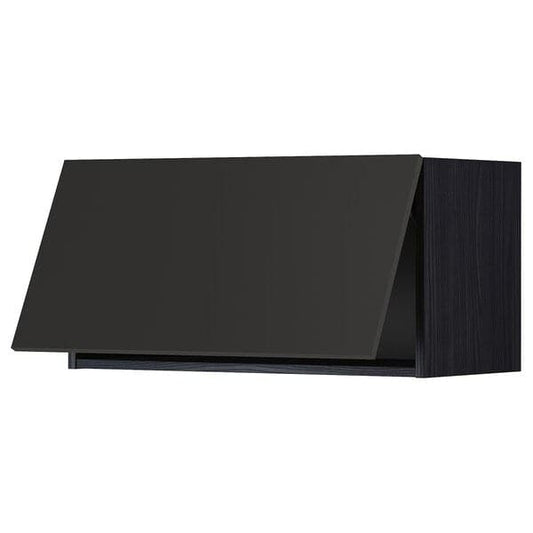 Ikea METOD - Wall cabinet horizontal, black/Nickebo matt anthracite, 80x40 cm