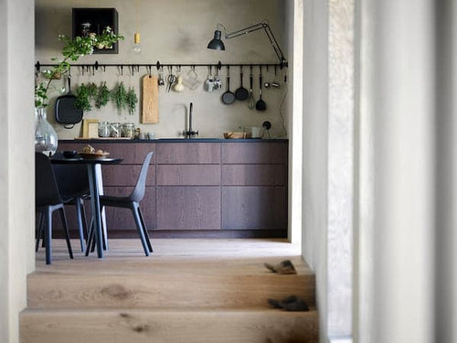 METOD - Wall cabinet horizontal, black/Sinarp brown, 60x40 cm