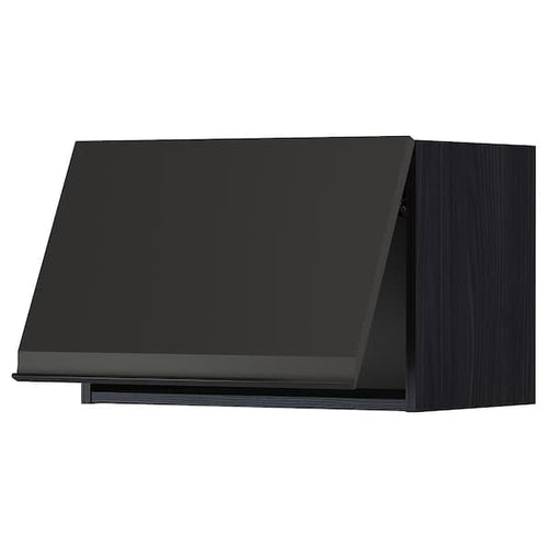 METOD - Wall cabinet horizontal, black/Upplöv matt anthracite, 60x40 cm