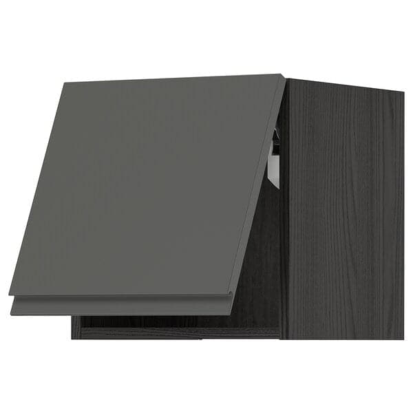 METOD - Wall cabinet horizontal, black/Voxtorp dark grey, 40x40 cm - best price from Maltashopper.com 29391734