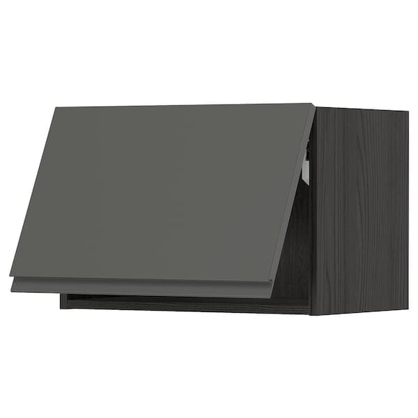 Ikea METOD - Wall cabinet horizontal, black/Voxtorp dark grey, 60x40 cm