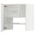 METOD wall cb f extr hood w shlf/door, white/Axstad matt white, 60x60 cm