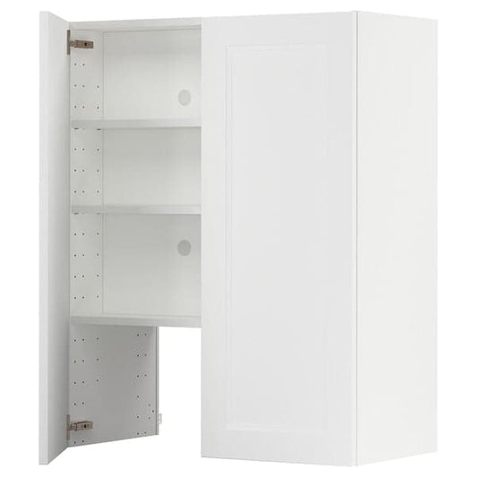 Ikea METOD - Wall cb f extr hood w shlf/door, white/Axstad matt white, 80x100 cm