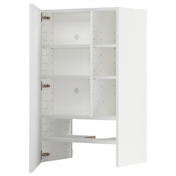 Ikea METOD - Wall cb f extr hood w shlf/door, white/Axstad matt white, 60x100 cm