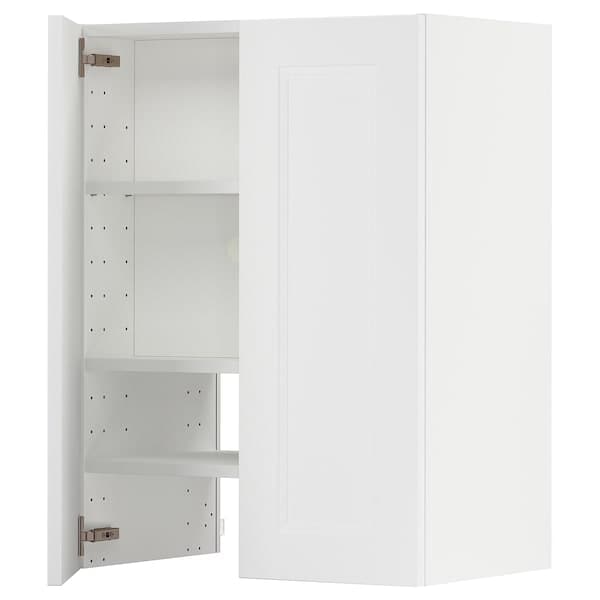 Ikea METOD - Wall cb f extr hood w shlf/door, white/Axstad matt white, 60x80 cm