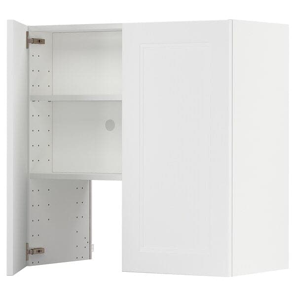 Ikea METOD - Wall cb f extr hood w shlf/door, white/Axstad matt white, 80x80 cm