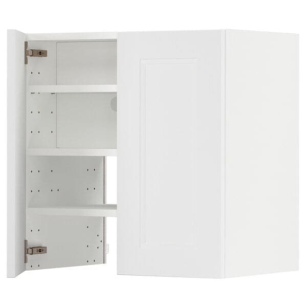 Ikea METOD - Wall cb f extr hood w shlf/door, white/Axstad matt white, 60x60 cm