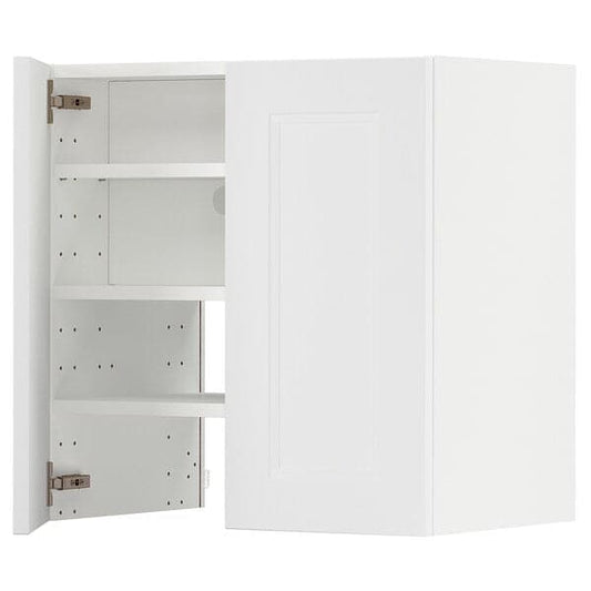 Ikea METOD - Wall cb f extr hood w shlf/door, white/Axstad matt white, 60x60 cm