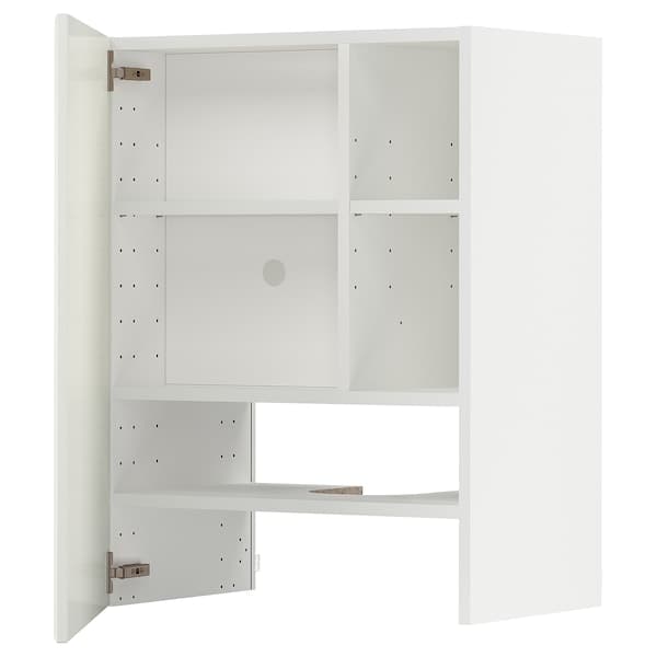METOD - Wall cb f extr hood w shlf/door, white/Bodbyn off-white , 60x80 cm - best price from Maltashopper.com 19504454