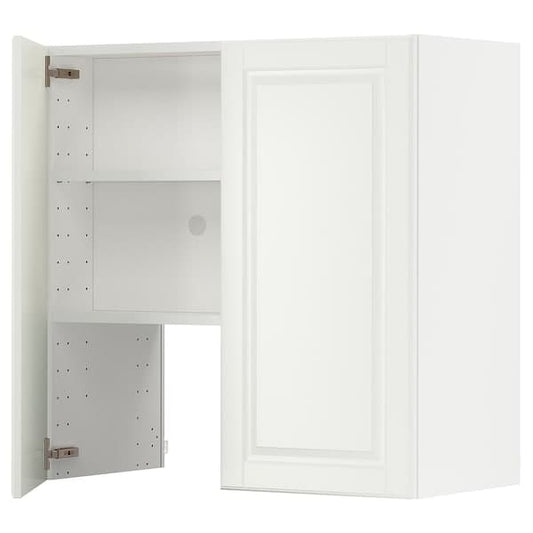 Ikea METOD - Wall cb f extr hood w shlf/door, white/Bodbyn off-white , 80x80 cm