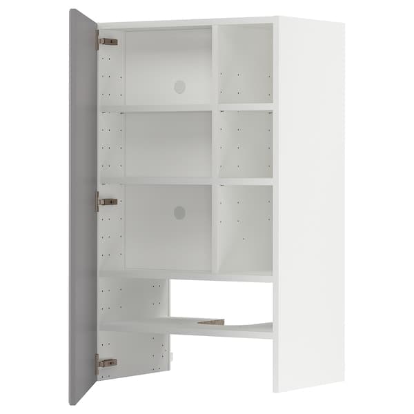 Ikea METOD - Wall cb f extr hood w shlf/door, white/Bodbyn grey , 60x100 cm